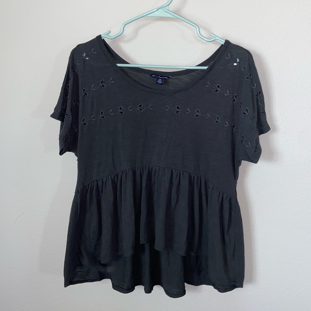 American Eagle Eyelet Babydoll Top